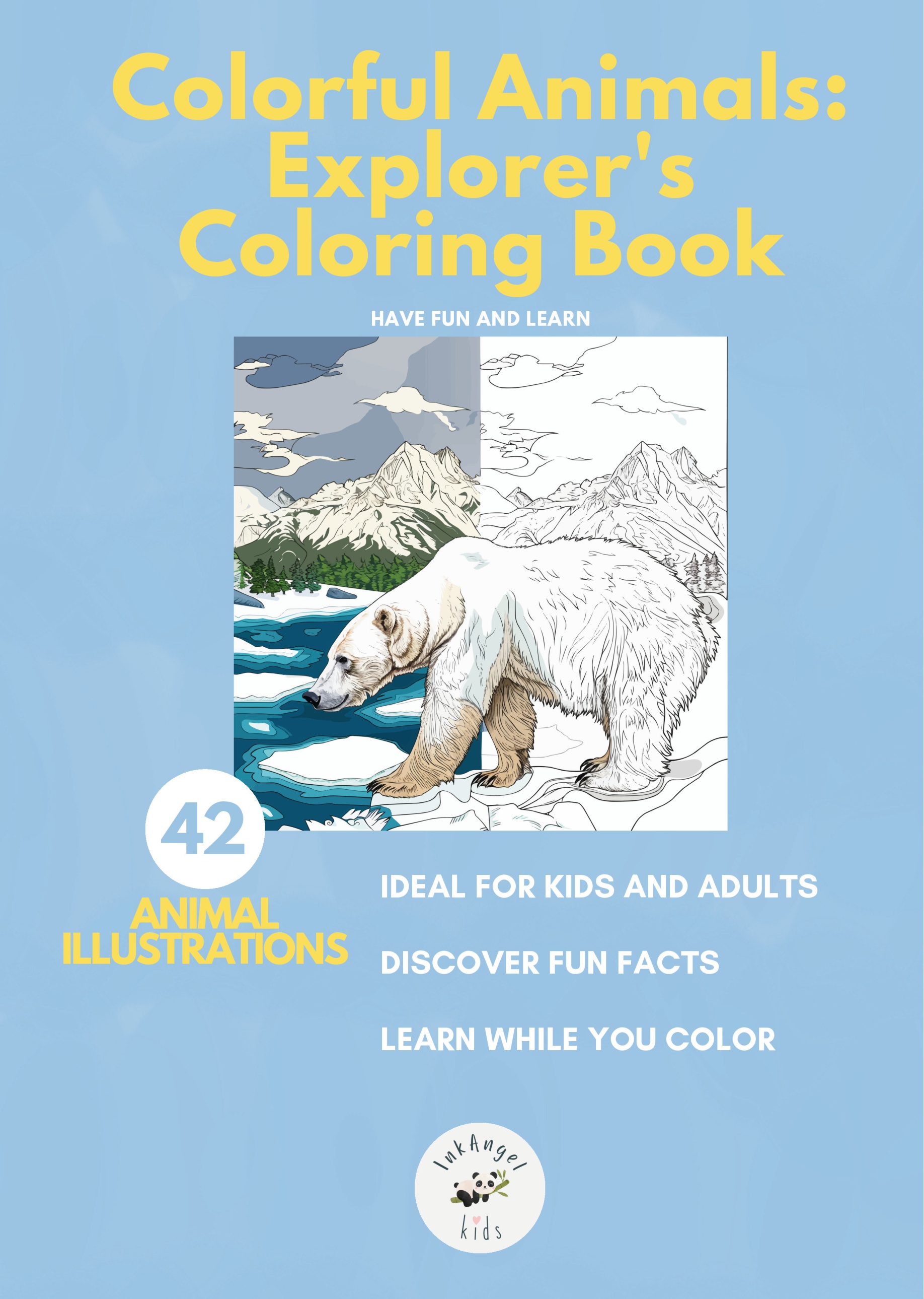 Colorful Animals Explorer's Coloring Book cover